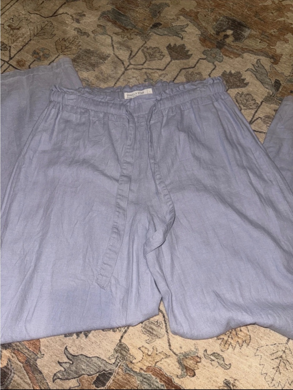Vanilla Star Light Blue Wide Leg Jumpsuit Pants